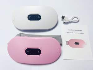 Masajeador de período con cinturón de calefacción, almohadilla térmica vibradora, alivio Menstrual, dolor de cintura, estómago, recarga cálida - Product Image 2