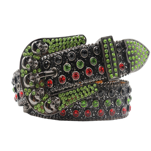 Cinturón Punk Rock <span class=keywords><strong>para</strong></span> <span class=keywords><strong>Hombre</strong></span> y Mujer, Cinturón de <span class=keywords><strong>Vaqueros</strong></span> <span class=keywords><strong>con</strong></span> Pedrería, Cinturón Y2K, Diseño de Remaches Brillantes, Cuero <span class=keywords><strong>con</strong></span> <span class=keywords><strong>Diamantes</strong></span> Artificiales - Product Image 3