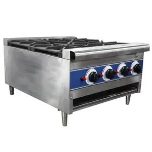 핫 잘 팔리는 Used 상업 1/2/3/4/6/8 Burner Stainless Steel 요리 Gas Range 스토브 장비 Cast 아이언 맨 (Iron Burner 판 대 한 Wok