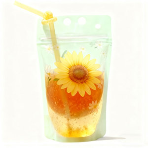 Прозрачный многоразовый пластиковый пакет для напитков - Product Image 3