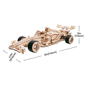 Robotime <span class=keywords><strong>Rokr</strong></span> DIY <span class=keywords><strong>Bois</strong></span> Artisanat À La Main Assemblé Jouets LK505 F1 Racing Modèle De Voiture En <span class=keywords><strong>Bois</strong></span> 3D Puzzles - Product Image 6