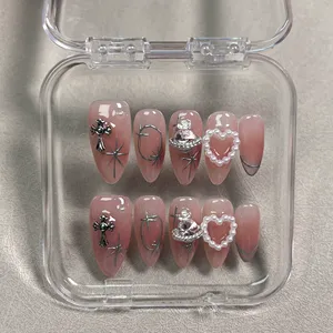 Faux ongles Kouromi <span class=keywords><strong>version</strong></span> dessin animé dégradé, vente en gros, haute qualité, couverture complète, 100% faits à la main, à presser - Product Image 2