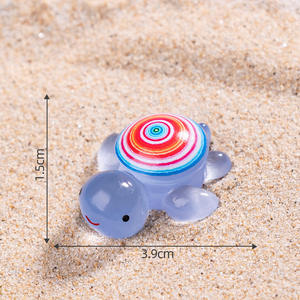 Miniature décorative lumineuse <span class=keywords><strong>tortue</strong></span> et étoile de mer pour micro-paysage, accessoires DIY pour sac surprise, petit ornement - Product Image 6