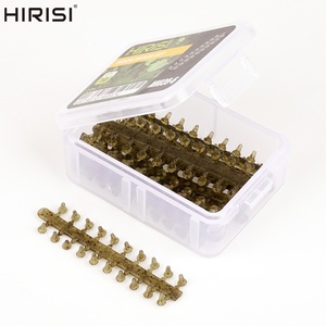 Lot de 10 cartouches de perles de fixation en caoutchouc Hirisi pour hameçons de pêche à la carpe, accessoires de montage AH039-6 - Product Image 1