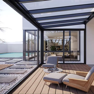 Véranda contemporaine en verre feuilleté sur mesure pour cour résidentielle, villa, patio, jardin d'hiver et <span class=keywords><strong>solarium</strong></span> - Product Image 4