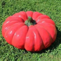 Grande sculpture réaliste de citrouille en résine, sculpture de fruits et légumes pour la décoration extérieure de ferme et d'Halloween
