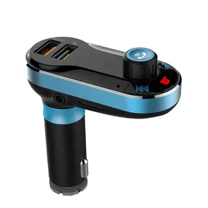 Cargador de coche con Bluetooth, manos libres, USB dual, EQ, boos de bajos de volumen