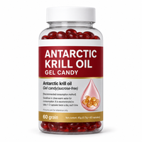 Complément Alimentaire Vitamines avec Astaxanthine et Huile de Krill de l'Antarctique Bonbons Gommeux 60 Unités pour Adultes 2 Doses Durée de Conservation 24 Mois