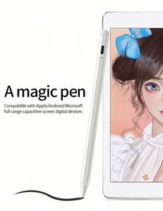 Lápiz óptico activo plateado compatible con portátiles <span class=keywords><strong>HP</strong></span> Pro X2 612 G2, lápiz capacitivo que logra un control preciso y una escritura fluida - Product Image 3