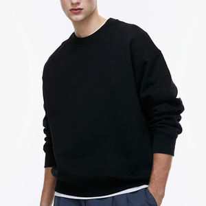 Oversized Oem Unisex Pullover Blank <b>Black</b> <b>Sweatshirt</b> Men Label logo Custom 100% Polyester Cotton Crew Neck <b>Sweatshirt</b> Wholesale - Product Image 3