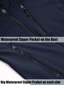 Chaqueta deportiva de diseño personalizado para hombre, de talla grande, transpirable, impermeable, de cuero, béisbol, Softshell, parches finos lisos - Product Image 3