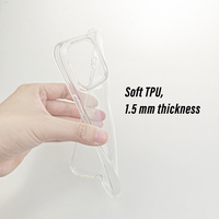 Coque souple transparente en Tpu pour téléphone Iphone 13 14 15 16 Coque transparente ultra fine pour téléphone