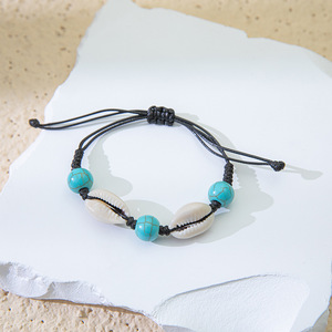 Pulsera de <span class=keywords><strong>la</strong></span> <span class=keywords><strong>Amistad</strong></span> con Cuentas de Turquesa Estilo Oceánico Europeo <span class=keywords><strong>y</strong></span> Americano 2023 - Decorada con Cuentas, Trenzada <span class=keywords><strong>y</strong></span> Conchas - Product Image 4