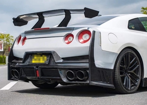 Runde Offre Spéciale mise à niveau 2024 NISMO en Fiber de carbone Surround pour <span class=keywords><strong>Nissan</strong></span> <span class=keywords><strong>GTR</strong></span> R35 pare-chocs de voiture Kit de carrosserie pare-chocs avant pare-chocs arrière GTR35 - Product Image 6