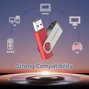 HMZCHIPS Custom Logo Memory USB Disk 128GB Swivel USB Flash Pen Drive 4GB 8GB 32GB 16GB For Bulk Gift Items USB Flash Drives