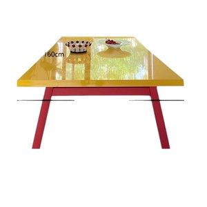Meja Komputer persegi panjang minimalis Modern, tempat kerja ruang kecil warna-warni untuk rumah kantor desain meja makan trendi - Product Image 5