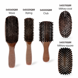 Mango de madera con acabado brillante Onda para hombre/Estilo/Club/Cepillo militar con 100% cerdas de jabalí - Product Image 6