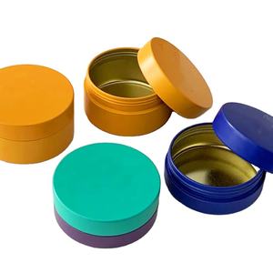 Latas Redondas de Aluminio de Grado Alimenticio, Coloridas, con Tapa de Rosca a Prueba de Niños para Envasar Dulces y Té - Product Image 1