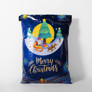 Sobres de poliéster con estampado personalizado, sobres de Feliz Navidad de 10X13 pulgadas, ecológico, de Papá Noel, envío por correo - Product Image 2