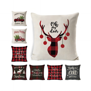 Sarung bantal lempar dekorasi Natal 18x18 inci, sarung bantal Natal lempar liburan musim dingin - Product Image 2