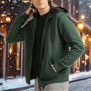 Sudadera con Capucha de Algodón 100% Transpirable de Excelente Calidad para Hombre, Gruesa, para Invierno, Disponible a Precios de Mayoreo - Product Image 2