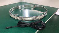 Kit d'éclairage d'anneau de roue RVB à bande lumineuse LED simple face Quad Row de 17 pouces pour voitures universelles