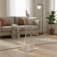 Support de haut-parleur en acrylique sur pied, pupitre de conférence en acrylique transparent, bureau d'hôtesse portable en acrylique pour événements, réceptions, églises