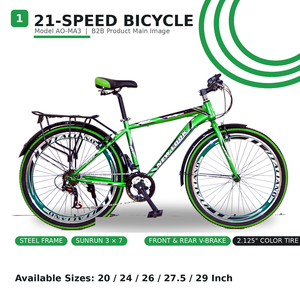 Bicicletta MTB con Telaio in Acciaio, 21 Velocità, Freni a V, Cerchi in Lega, Modello AO-MA3 per Ordini all'Ingrosso - Product Image 1