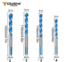 <strong>Ultimate</strong> Punching <strong>Drill</strong> Bits Set Carbide Tip Multifunctional Triangular-Overlord Punching Hole Working <strong>Drill</strong> Bits for Tile Wood - Product Image 3