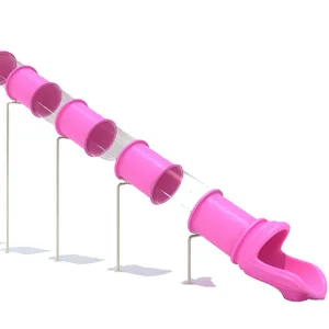 Vendita calda spirale all'ingrosso grande attrezzatura per bambini scivoli per bambini scivolo per tubo in plastica per esterni set da gioco scivolo OEM