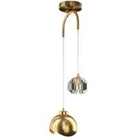 Lustre suspendu moderne et simple en cristal, lampe de chevet de luxe pour chambre principale, luminaire minimaliste nordique à longue suspension pour salon