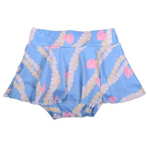 Ensemble short et jupe à volants imprimé léopard Ca-3 avec bretelles réglables en Spandex/Coton Biologique pour Filles - Product Image 5