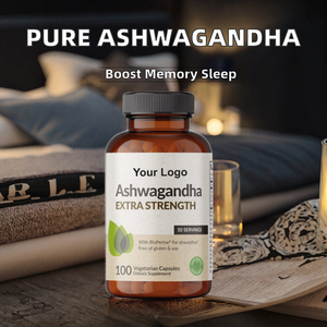 Capsules d'extrait de racine d'Ashwagandha 100% pur, 500 mg, biologique, marque privée OEM, soutien immunitaire pour adultes, amélioration de la mémoire, du sommeil, de la force et de l'endurance - Product Image 2