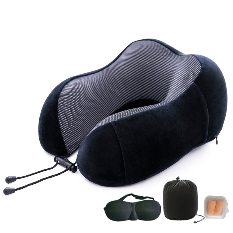 Sac de rangement magnétique pour masque de sommeil noir et bouchons d'oreille.