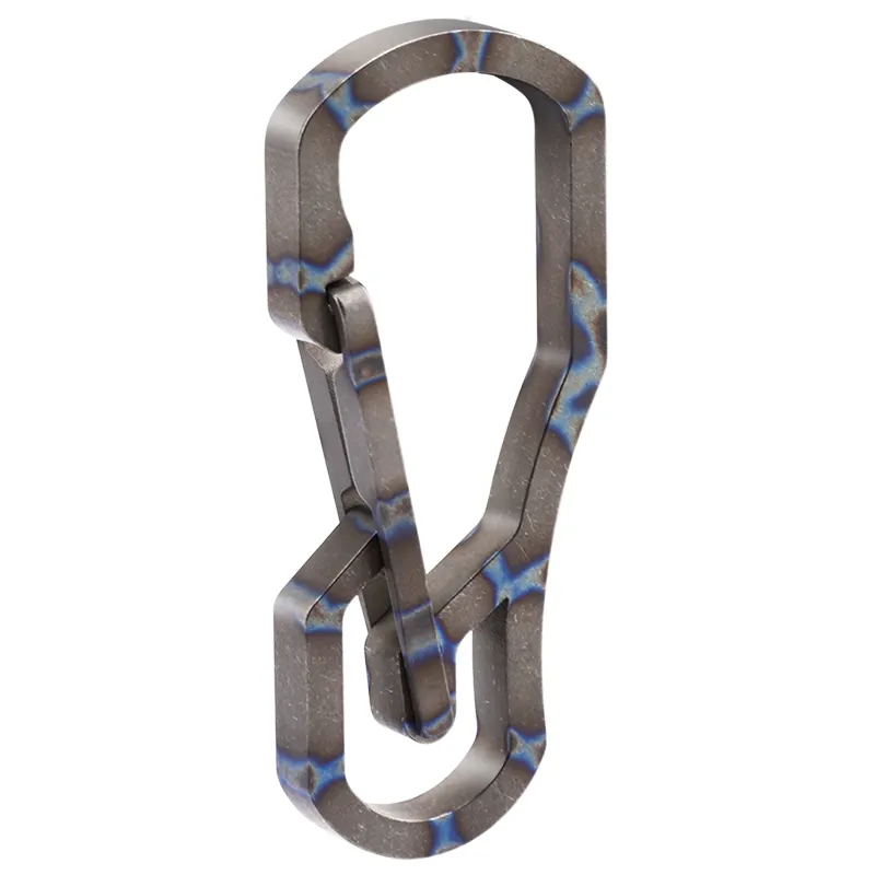 Customized Cnc Machining Parts Outdoor climbing Sport snap hook Titanium Alloy Key Chain EDC