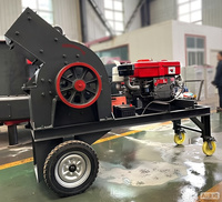 Concasseur à marteaux PC400x300 8-15t/h 11kw 200mm pour le broyage de petites roches, idéal pour les applications minières, la construction et les déchets agrégats