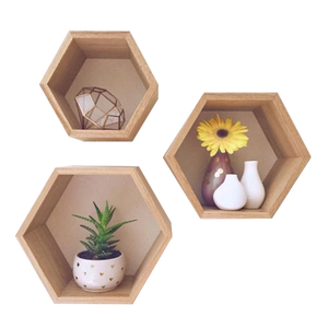 Étagère murale hexagonale en bois flottant en forme de nid d'abeille en <span class=keywords><strong>pin</strong></span> - Product Image 5