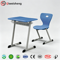 Ensemble table et chaise d'écolier en forme de C pour projet en Arabie Saoudite, mobilier scolaire pour salle de classe