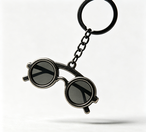 Metal Sunglasses Key Chain Round Eye Glasses <b>Keyring</b> Antique Finish Bag <b>Charm</b> Gift Accessory - Product Image 3