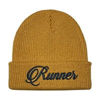 Bonnet de sport d'hiver pour femme 2026 avec revers tricoté, tissu doux et lettre brodée en 3D