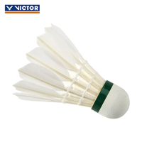 Volant de badminton authentique Victor GOLD NO.1 en plumes de canard de qualité supérieure pour les matchs d'amateurs avancés et les tournois officiels de club