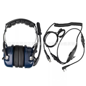 Auriculares con cancelación de ruido para aviación, para walkie talkie, con micrófono y control de volumen, compatibles con Quansheng Baofeng. - Product Image 1