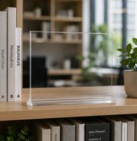 Support de Table en Acrylique Transparent Premium Double Face, Résistant aux Rayures, Finition Cristal pour Affichage de Menus et Photos
