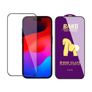 Protector de Pantalla de Vidrio Templado Baiko a <span class=keywords><strong>Precio</strong></span> de Fábrica, Transparente, Cobertura Total para iPhone 13 <span class=keywords><strong>Pro</strong></span> <span class=keywords><strong>Max</strong></span> 14 Plus - Product Image 1