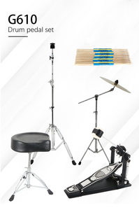 HEBIKUO Venta al por mayor directa de fábrica G610 Pedal de bombo individual de material resistente, accesorio para batería de jazz - Product Image 6