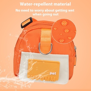 Karikatür katı Polyester çekiş halat ve fermuar ile evcil hayvan taşıyıcı sırt çantası köpekler kediler için moda açık seyahat Schoolbag - Product Image 4