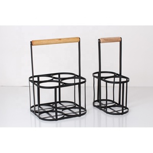 Portabottiglie per latte Premium personalizzato <span class=keywords><strong>con</strong></span> portabottiglie in <span class=keywords><strong>vetro</strong></span> <span class=keywords><strong>da</strong></span> 4 pezzi per portabottiglie <span class=keywords><strong>da</strong></span> birra in metallo per distribuzione del latte <span class=keywords><strong>da</strong></span> Picnic - Product Image 2