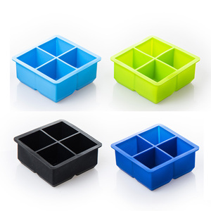Moule à glaçons en silicone écologique à 4 cavités, échantillon gratuit, pour <span class=keywords><strong>whisky</strong></span>, cocktails, jus et boissons, facile à démouler - Product Image 5