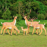 Résine grandeur nature artisanat en fibre de verre écureuil perroquets lapin accessoires rhinocéros dauphin pingouins sceau ours polaire Statues pour les événements de fête