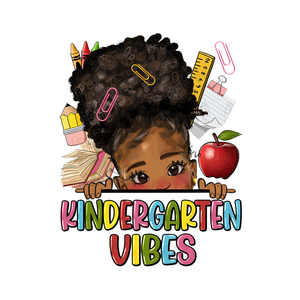 Vibes anak perempuan bayi Transfer panas pencetakan stiker sublimasi Applique untuk anak kemeja tas sekolah - Product Image 2